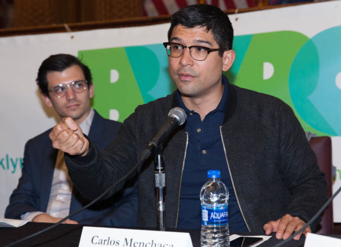 Council Member Menchaca, who called the fire “highly suspicious” the day after the blaze (Official NYC Council photo by William Alatriste)