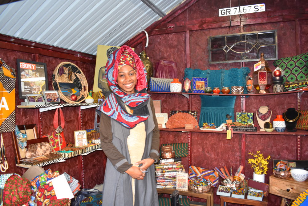 The vendor Afrodesiac Worldwide, which sells African-made goods, was one of those who stuck with the festival despite its problems (Photo by Steve Koepp)